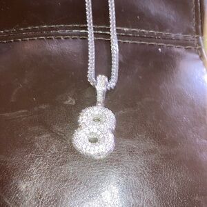 Moissanite Silver Infinity Pendant Necklace